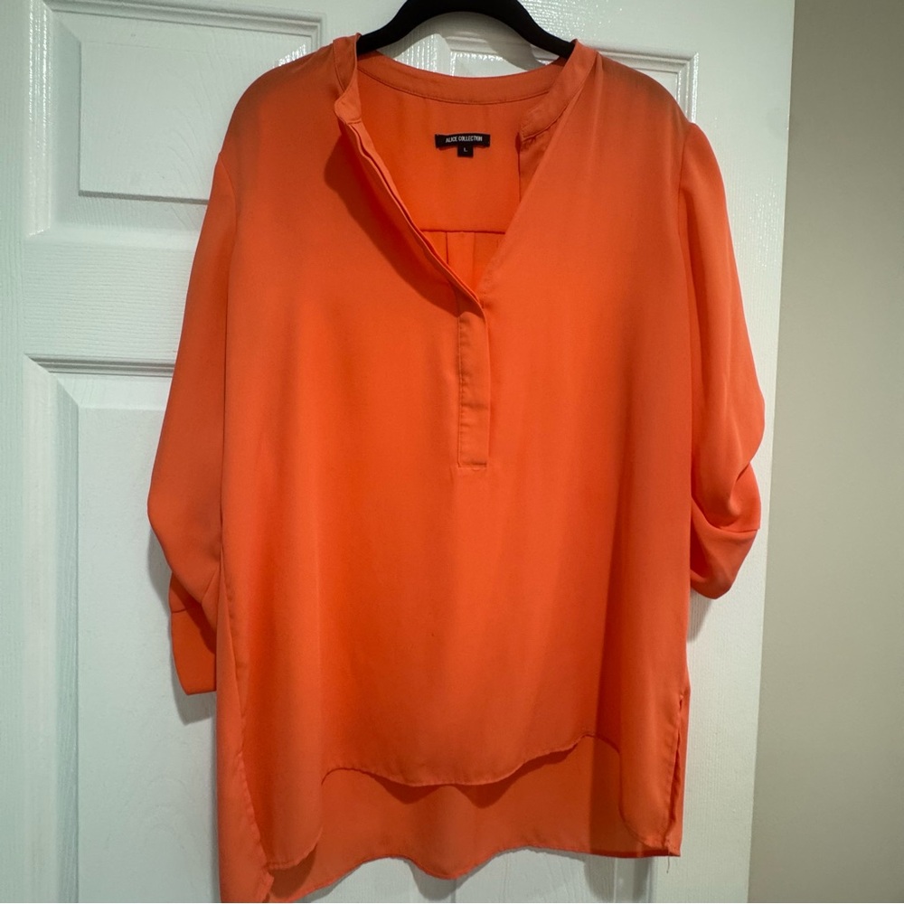 Alice Collection Elegant Orange Blouse for Women Size Large